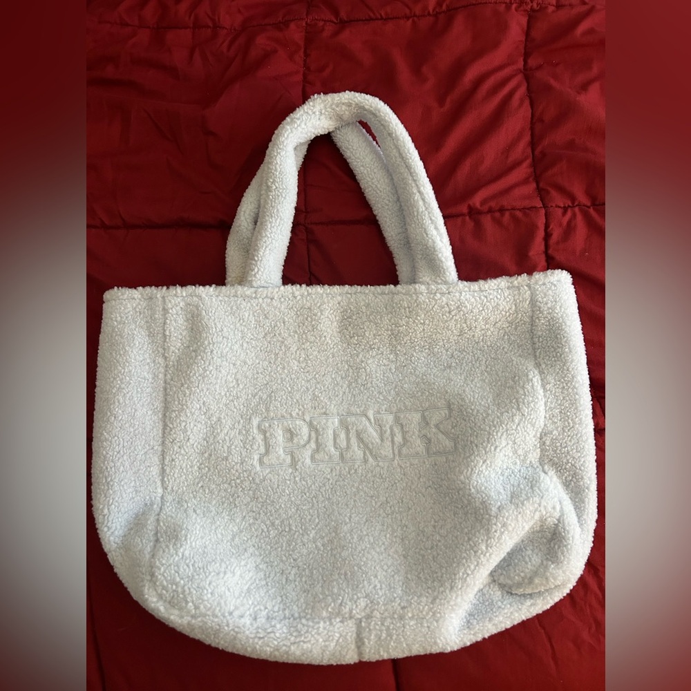 Victoria secret pink fuzzy tote